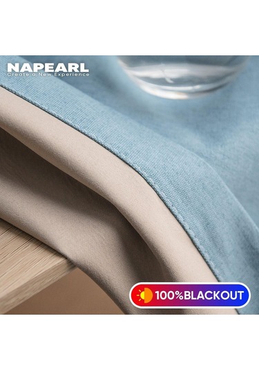 Krem 1 Adet Napearl % 100% Karartma Düz Renk Keten Yatak Odası Pencere Perdesi Modern Halka Tipi Perdeler Oturma Odası Perdesi Ev Dekor İçin W100cm X L200cm Krem