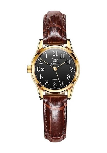 Bosphorusboutique02 Olevs 5566 Kadınlar Kuvars Saat, Basit Tek Takvim, Siyah, Su Geçirmez, 27mm Çok Renkli