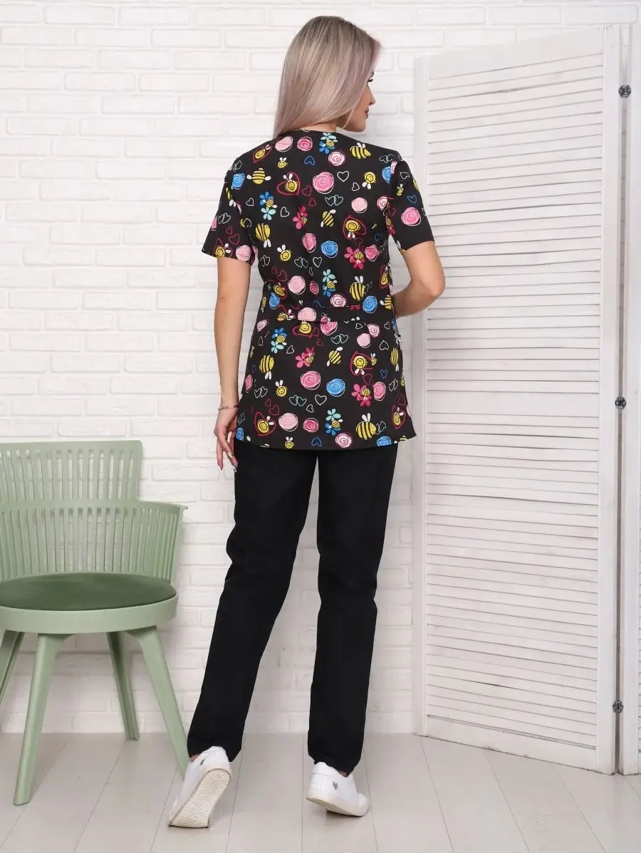 Medicina Plus Kadın Cerrahi Gömlek 139735570 Siyah Melanj