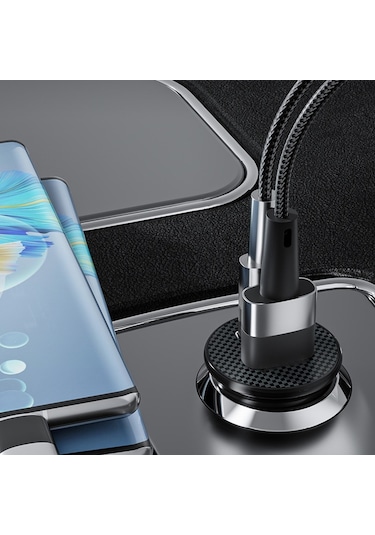 Ally Te-p10 Usb ve Type-c Çıkışlı Araç İçi Çakmaklık Hızlı Şarj