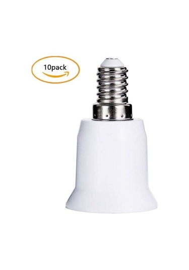 Vkemall E14'den E27'ye Ampul Tabanı Dönüştürücü Adaptör, 10 Adet Paket Classıc