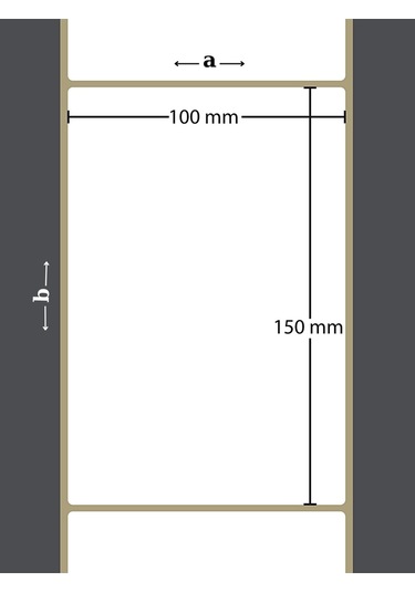 150x100 Termal Barkod Etiketi Yaıpışkanlı Etiket 1 Rulo 500 Adet
