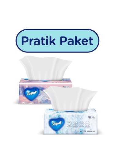 Selpak El ve Yüz Havlusu 12 x 100'lü