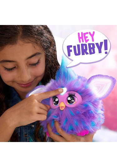 Hasbro Furby Mor, 15 Moda Aksesuarı, İnteraktif Peluş Oyuncaklar