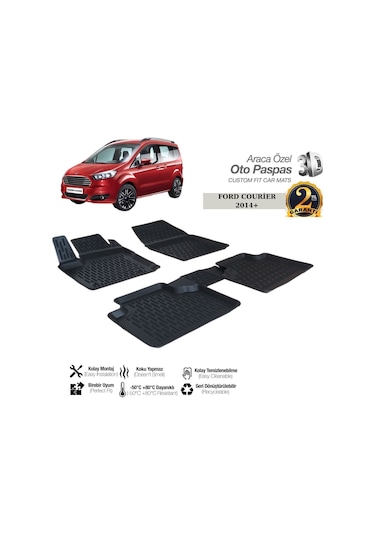 3d Paspas Siyah Ford Courier 2014+