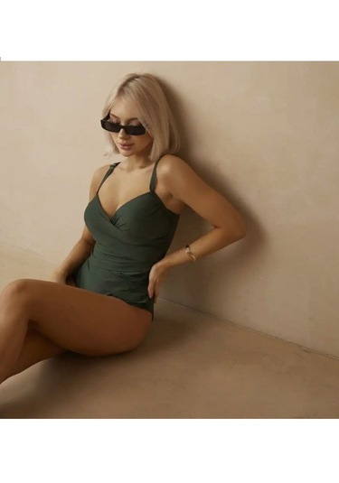 Tek Parça Bikini İ Kadın Mayo Yeşil