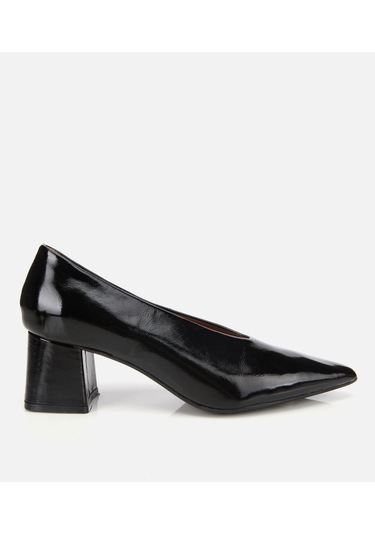 Hotiç Kadın Rugan Deri Siyah Yumuşak Dokulu Kalın Topuklu Ayakkabı 01ayh315500a100 Siyah