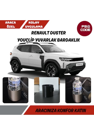 Renault Duster Youclip Yuvarlak Bardaklık Renault