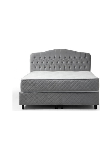 150x200 Vassi Baza+başlık+sonta Yatak Gri