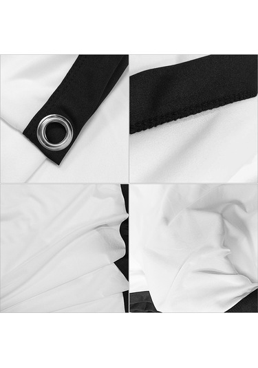 Wezone 120 İnç 16:9 Duvar Montajlı Beyaz Projektör Perdesi - Polyester Materyal, Rafsız Kurulum, Ev Sineması Ve Toplantılar İçin