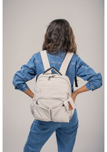 Ççs Kadın Sırt Çantası Ccs17752 Beyaz Beyaz