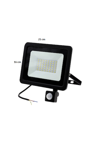 50W Sensörlü Led Projektör 50 Watt 220V Beyaz Işık