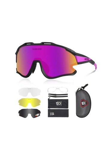 Queshark Polarize Anti-Uv Outdoor 4 Lens Ultra Hafif Spor Motorsi
