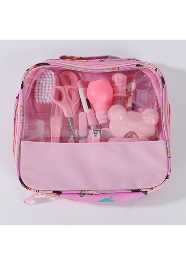 Yaozixa Bebek Bakımı 13 Parça Seti - Burun Emici, Tırnak Kırıcı Ve Temizlik Araçları - Güvenli, Hafif Ve Konforlu Pembe Paket