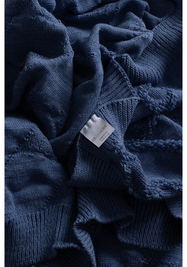 Espuma De Mar İndigo Tek Kişilik Battaniye 160x220 37141 Indigo