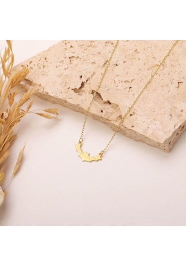 925 Ayar Gümüş Halloween Cadılar Bayramı Yarasa Kolye Gold