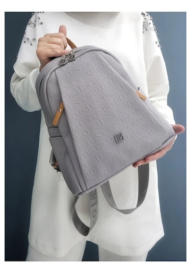 Just Polo Kadın Gri Taba Büyük Boy Sırt Çantası
