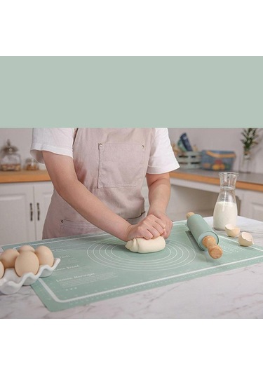 Mavi 1 Adet Artış Yapışmaz Kalınlaşma Pişirme Mat Pişirme Araçları Silikon Mat Pasta Haddeleme Yoğurma Pedi Pizza Hamuru Mutfak Aksesuarları Büyük