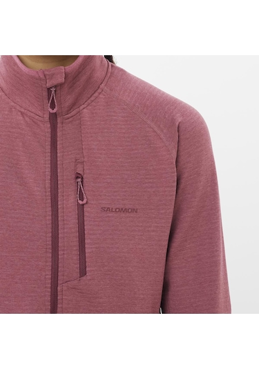 Salomon Essentıal Lıghtwarm Kadın Tam Fermuar Polar Nocturne Lc2647700 Pembe