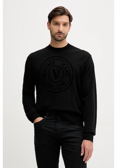 Versace Jeans Couture 79gafm15 Erkek Kazak Siyah