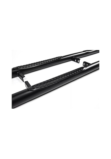 L200 2007-2015 Uyumlu Krom Ø70 Yan Basamak Tubular C Modeli Siyah