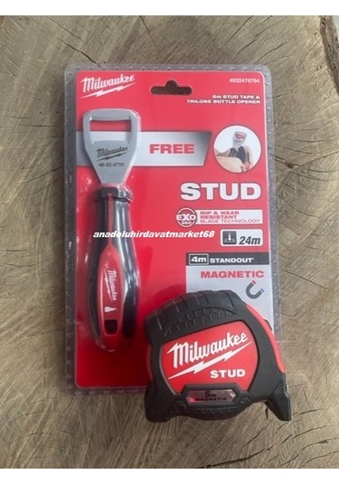 Milwaukee 5metre Çelik Şerit Metre Mıknatıslı 5 28mm Kola Açacak 18cm 5metre