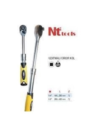 NT Tools NC12C12 1/2'' Uzatmalı Cırcır Kol 72 Dişli 33 cm-43.5 cm