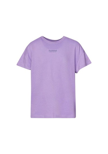 Hummel Peter Oversize Erkek Çocuk Mor Yuvarlak Yaka Tişört Mor