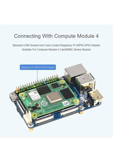 Raspberry Pi Compute Modülü 4 Io Kartı İçin, Mini Taban Tahtası A Standart Cm4 Soketi İle Lite Versiyon
