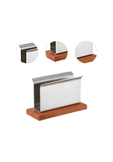 Homyl Peçetelik Paslanmaz Çelik Kağıt Tutucu Tezgah Yemek Gümüş