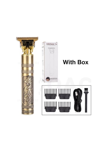 Vintage T9 Dragon Profesyonel Şarjlı Çok Fonksiyonlu Tıraş Makinesi