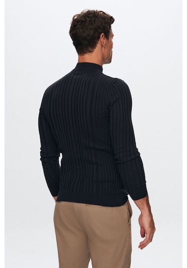 D's Damat Slim Fit Fitilli Erkek Kazak Lacivert 5HF06ORT64100 Lacivert