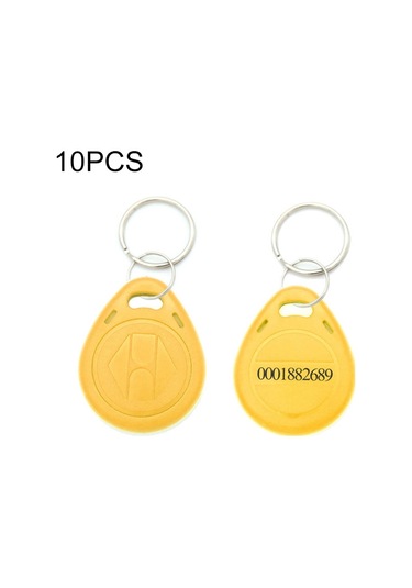 Sones 10 Adet 125khz Tk/em4100 Yakınlık Kimlik Kartı Çipli Anahtarlık Anahtarlık Turuncu