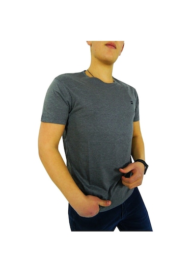 Naykı Erkek Sıfır Yaka Petek Süprem T-Shirt 2124 Bgl-St01016