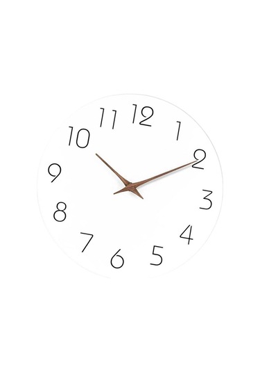 Homyl Arap Rakamları İle 12 Inç Duvara Asılan Saat Beyaz