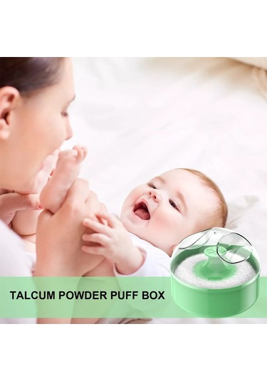 Sones Kuaför Salonu Temizliği Kuru Toz Mendil Bebek Talk Pudrası Puff Kutusu Pembe