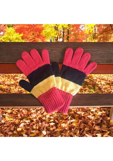 Garson Beden Erkek Çocuk Eldiven Sarı Kırmızı - 8-12 Yaş Kırmızı