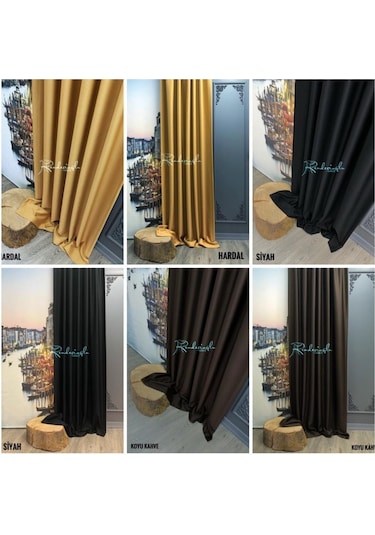 Brillant Blackout Karartma Işık Geçirmez Fon Perde 19 Renk Seçene
