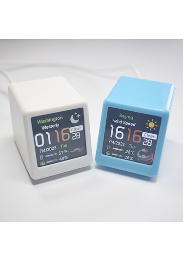 Renkli Oled Çok Fonksiyonlu Bilgi Ekranı Wifi Akıllı Beyaz