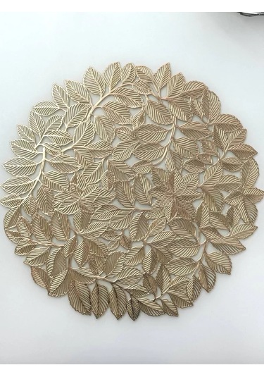 Heavenly Place Yuvarlak Servis Peçeteleri Masa Örtüsü Seti 4 Adet Peçete 224608550 Altın Rengi