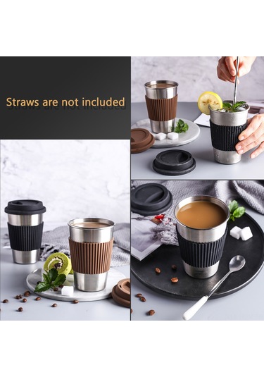 Suofeng 304 Paslanmaz Çelik Kahve Fincanı 300ml, Isı Ve Soğuk Saklama Özelliği, Kahve Rengi Diğer