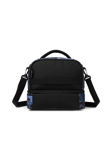 Maxaccess Black Çocuk İzole Çift Bölmeli Okul Spor Oyuncak Araba Desenli Yemek Çantası Black