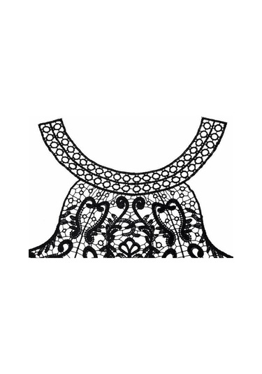 Açık Kahverengi İşlemeli Dantel Yaka Çiçek Üç Boyutlu İçi Boş Sahte Yaka Dıy Giyim Aksesuarları