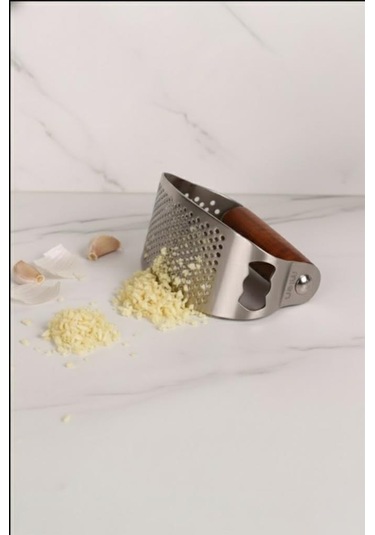 Mien Prateg Akasya Saplı Sarımsak Ezici Ergonomik Ahşap