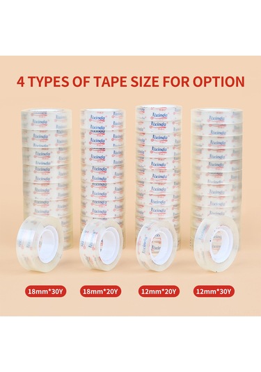 Vkemall "şeffaf Yapışkan Bant Seti - 8 Adet 18mm X 20y Güçlü Yapıştırma Ofis/ev Kullanımı"