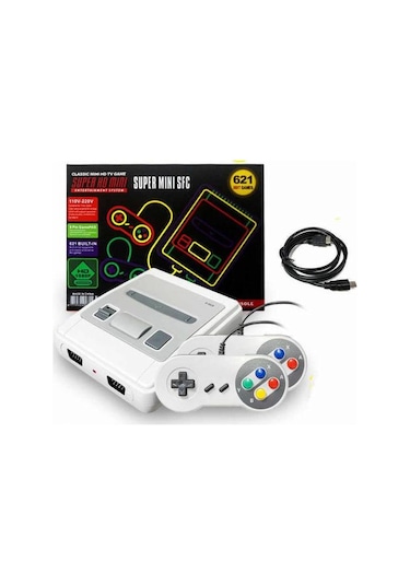 Retro 8 Bit Süper Mini Hdmi Girişli Oyun Konsolu 621 Oyunlu Atari