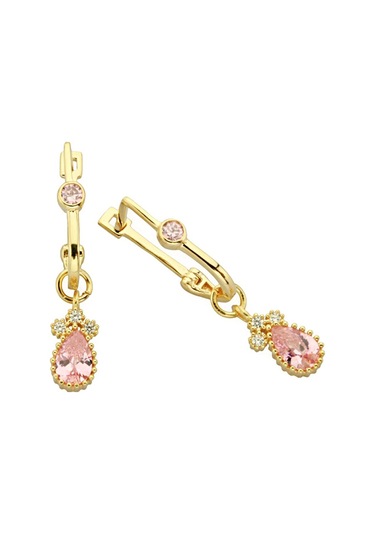 Damla Taşlı Sallantılı Altın Küpe Kp0011 N11.9160