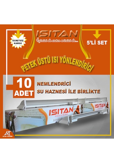 Isıtan Petek Üstü Isı Yönlendirici 75-140 CM 5 Adet