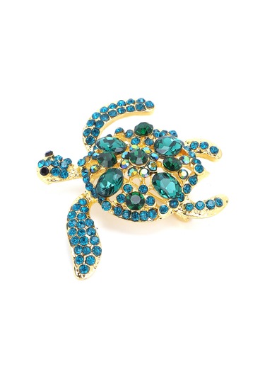 Lemestar Kaplumbağa Şekilli Alliage Broş, Rhine Taşlı Kadın Aksesuarı, Gündelik Ve Özel Etkinliklerde Giyilebilir, Elbise Çanta Dekorasyonu Çok Renkli