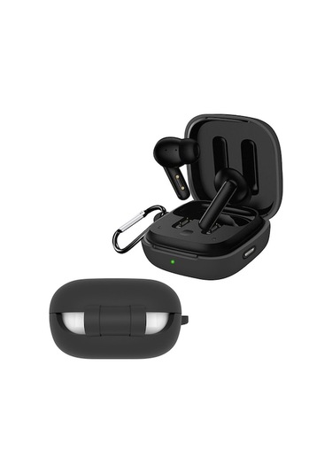 Novahub Silikon Koruyucu Kapak Qcy T13 Anc Airdots Tws Bluetooth Kulaklık Kutusu Toz Geçirmez Koruyucu Kılıf Siyah Siyah
